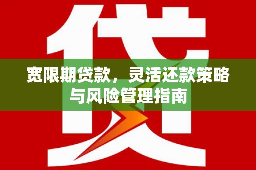 安乡宽限期贷款，灵活还款策略与风险管理指南
