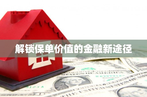 安乡解锁保单价值的金融新途径