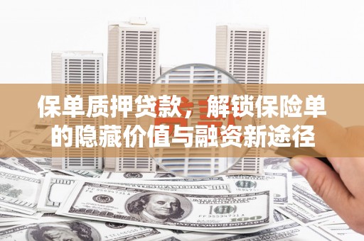 安乡保单质押贷款，解锁保险单的隐藏价值与融资新途径