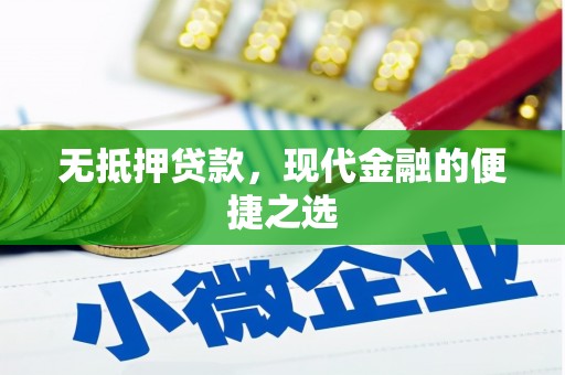 安乡无抵押贷款，现代金融的便捷之选