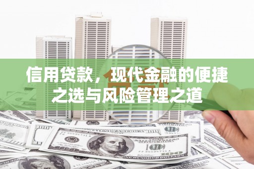 安乡信用贷款，现代金融的便捷之选与风险管理之道