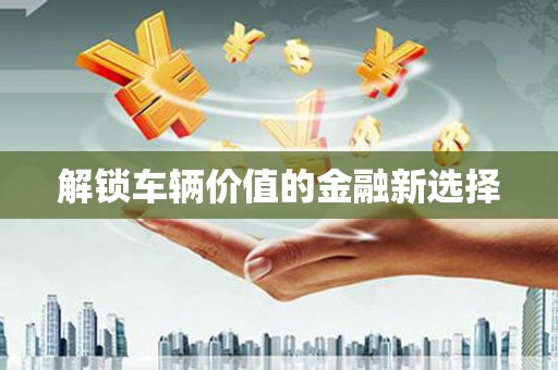 安乡解锁车辆价值的金融新选择