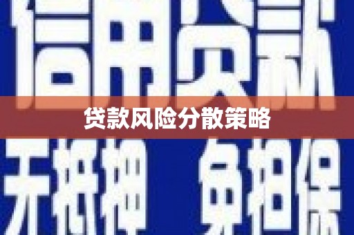 安乡贷款风险分散策略