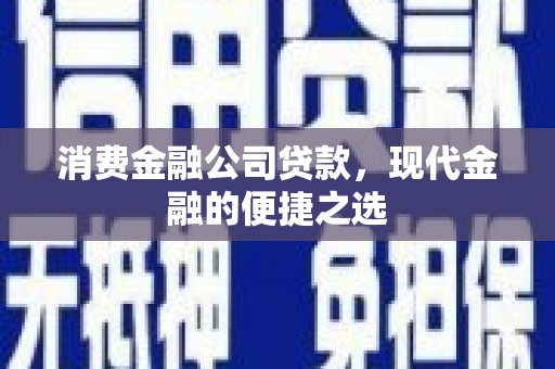 安乡消费金融公司贷款，现代金融的便捷之选