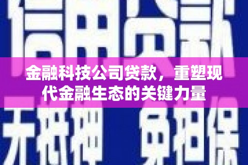 安乡金融科技公司贷款，重塑现代金融生态的关键力量