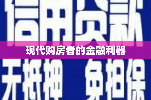 安乡现代购房者的金融利器